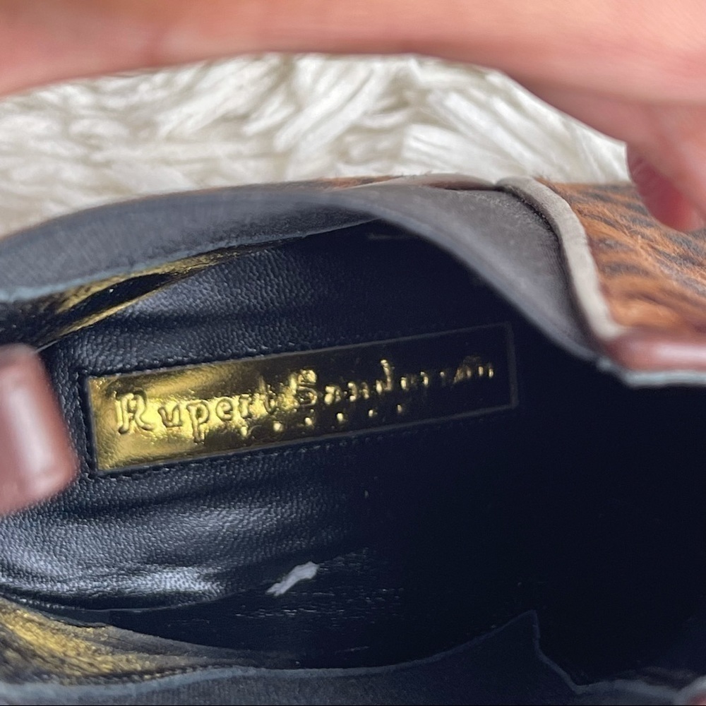 Rupert Sanderson Oscar Leopard Ankle Boots Calf Hair Size 38 - Picture 13 of 15